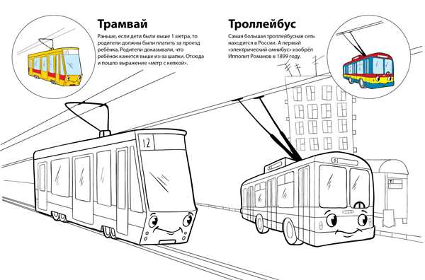 Раскраска троллейбус