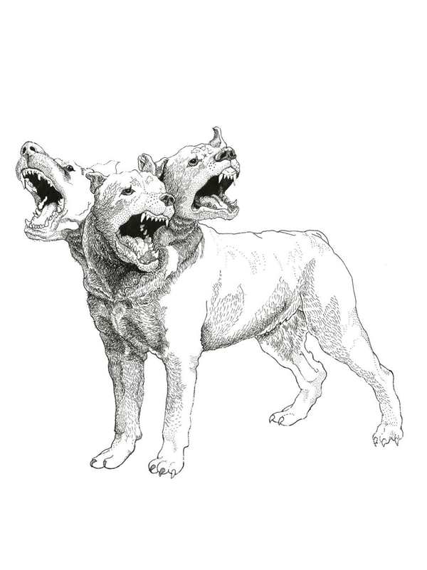 Цербер рисунок