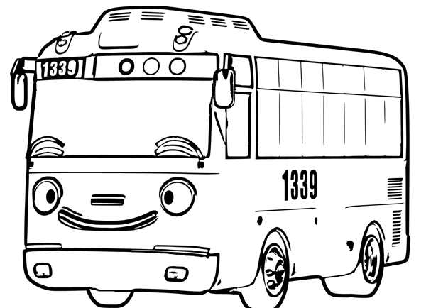 Раскраска автобус