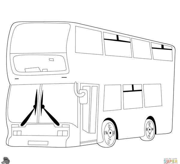 Экскурсионный автобус раскраска
