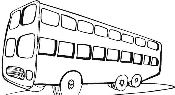 Раскраска Туристический Автобус