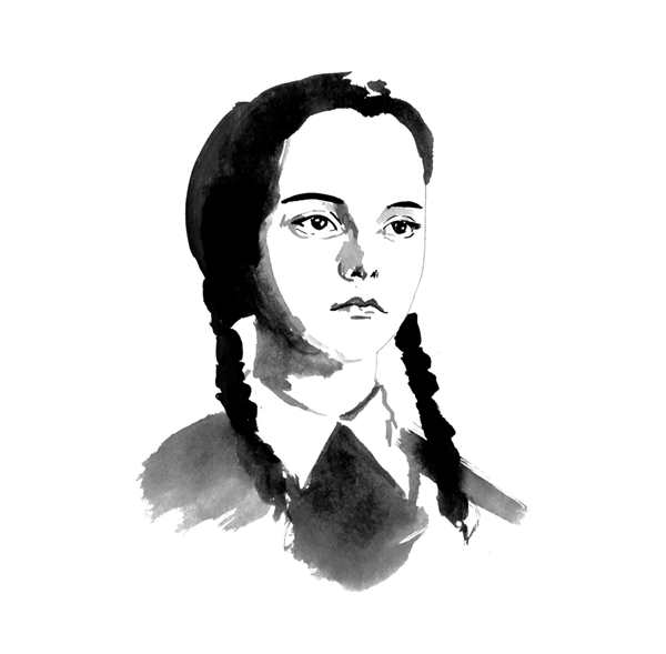 Раскраска Адамс Венсдей