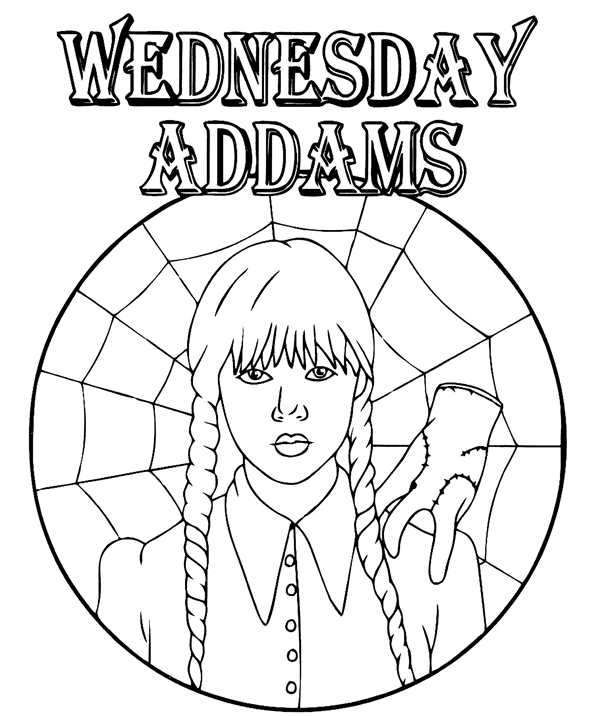 Раскраска Wednesday