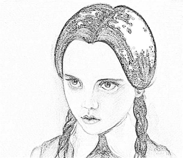 Раскраски для девочек Венсдей