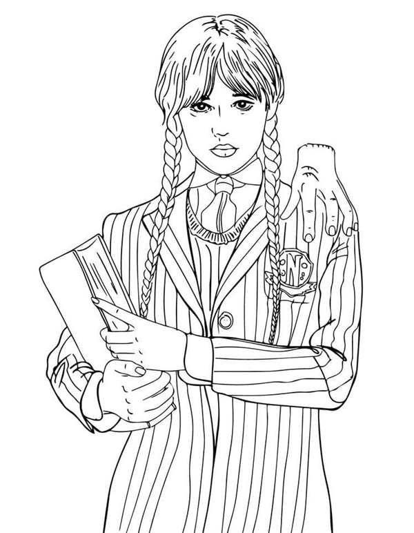 Уэнсдей рисунок