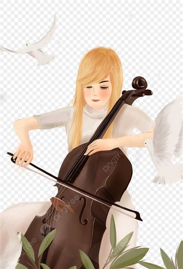 Уэнсдей с виолончелью