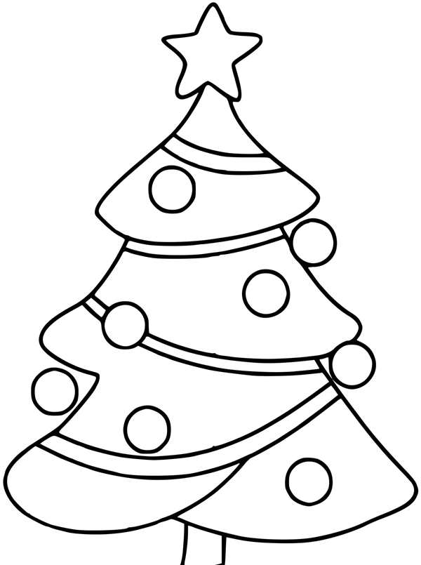 Елка раскраска