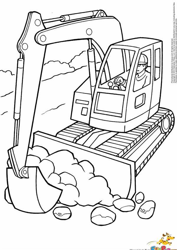 Раскраска трактор погрузчик. JCB