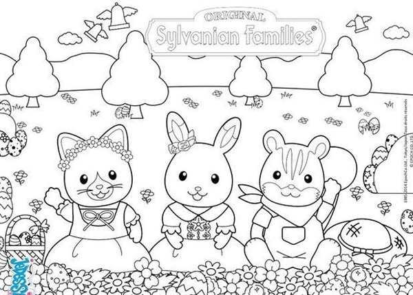 Sylvanian Families раскраска