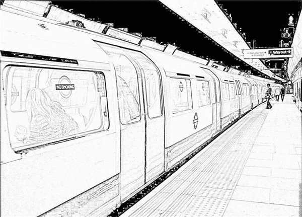 Метро раскраска для детей