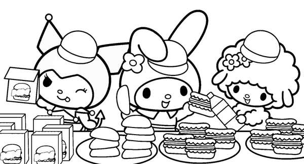 My Melody раскраска