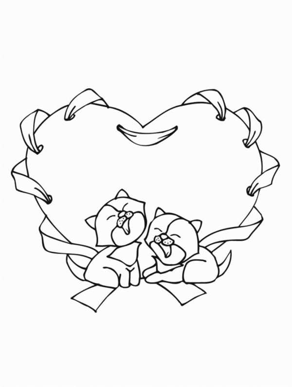 Сердце раскраска