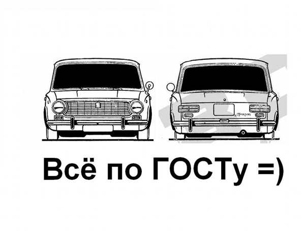 ВАЗ 2103 силуэт сбоку
