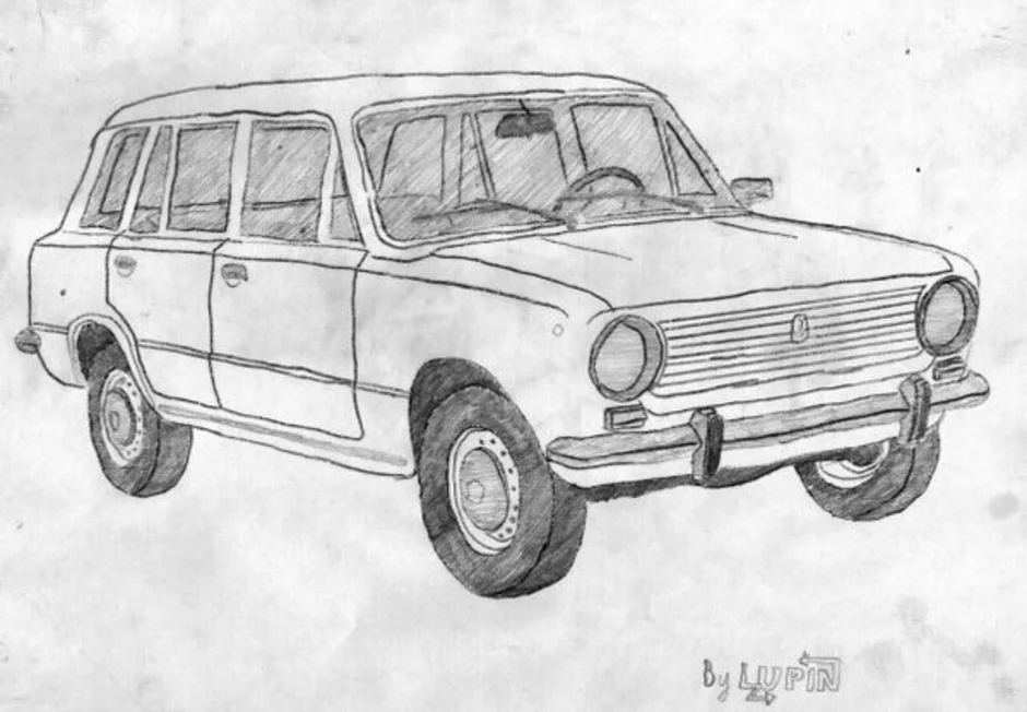 Лада ВАЗ 2104 раскраска