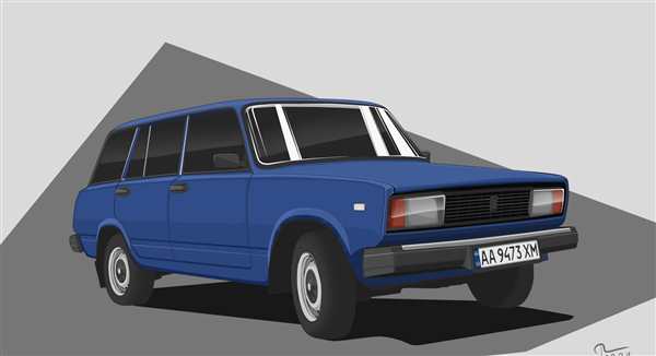 Лада ВАЗ 2104 раскраска
