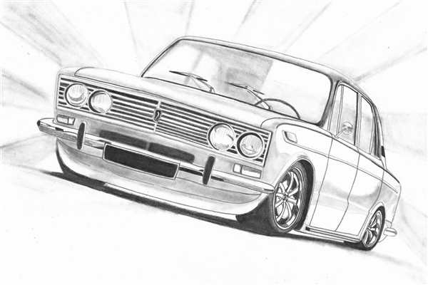 Раскраска ВАЗ2106 Воспоминания на КраскахVintage