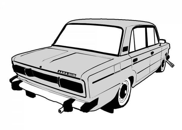 Лада 2107 спереди раскраска