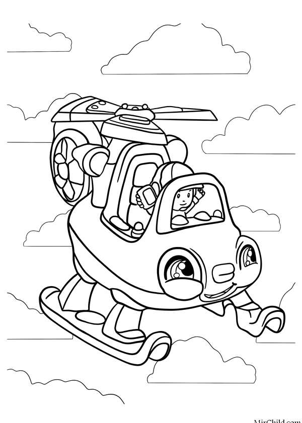 Paw Patrol раскраска Скай