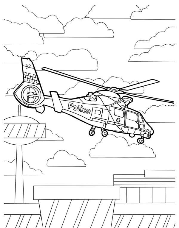 Раскраска Вертолёт с заклепками iplanes