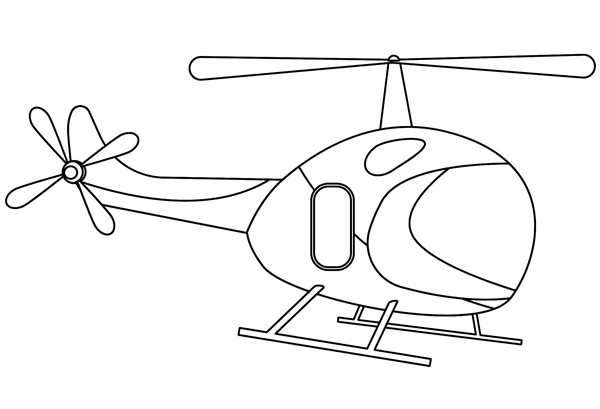 Раскраска Вертолёт с заклепками iplanes