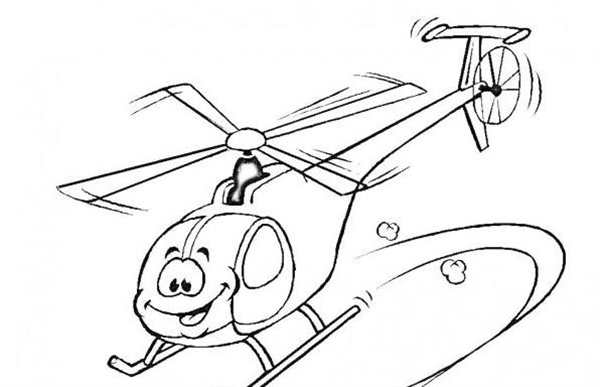 Раскраска Вертолёт с заклепками iplanes