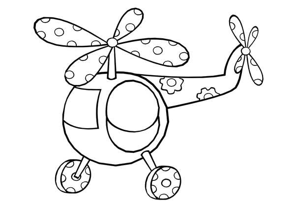 Раскраска Вертолёт с заклепками iplanes