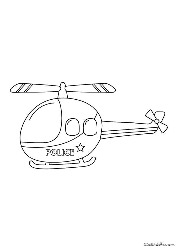 Раскраска Вертолёт с заклепками iplanes