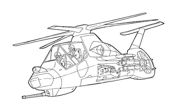 Вертолёт ка-52 Аллигатор рисунок