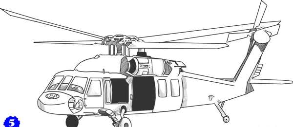 Раскраска Вертолёта Боинг V22 Osprey Задача и Взлет