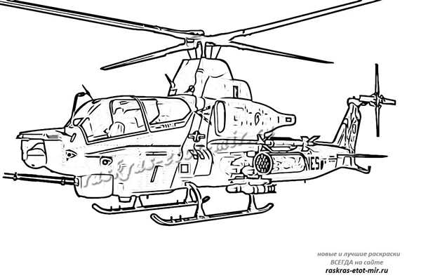 Раскраска Вертолёта Боинг V22 Osprey Задача и Взлет