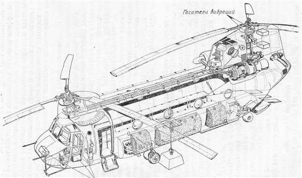 Вертолет Чинук раскраска
