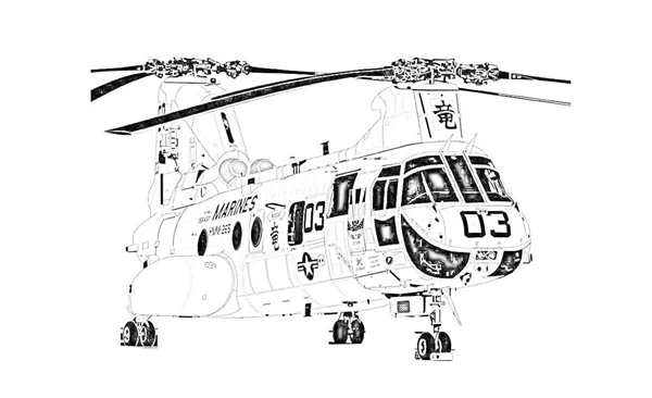 Силуэт Boeing Ch-47 Chinook