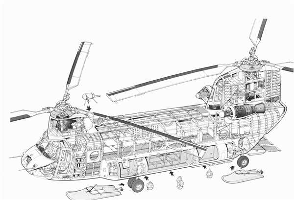 Boeing-Vertol Ch-47 Chinook чертежи