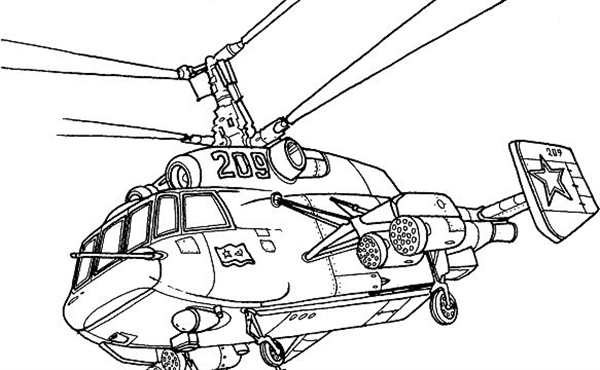 Ми-24 вертолёт рисунок сбоку