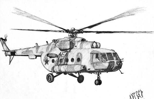 Вертолет ми 24 рисунок