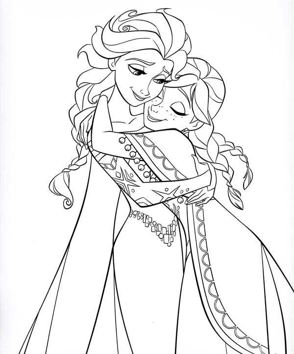 Принцессы Elsa raskraska