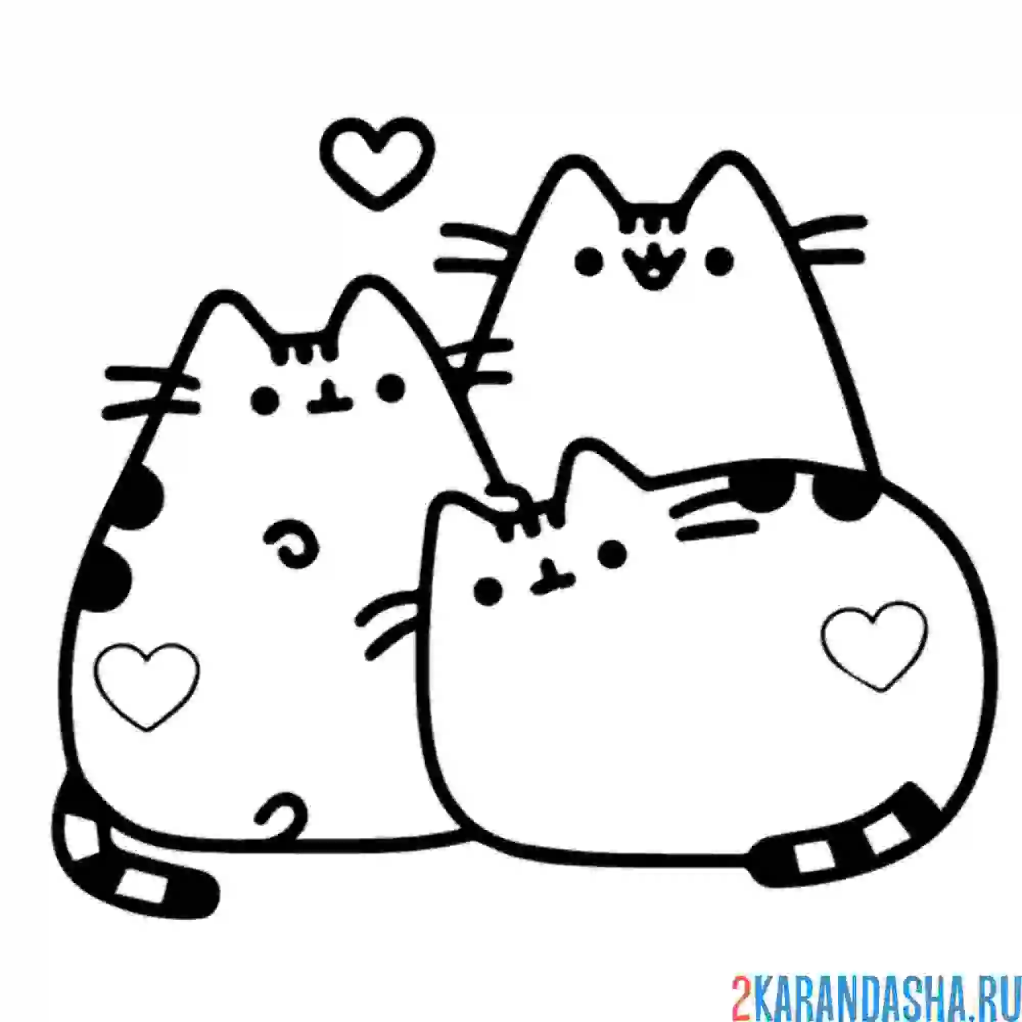 Раскраска. Котики