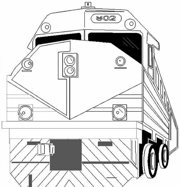 Раскраска Веселый Лocomotivetrain
