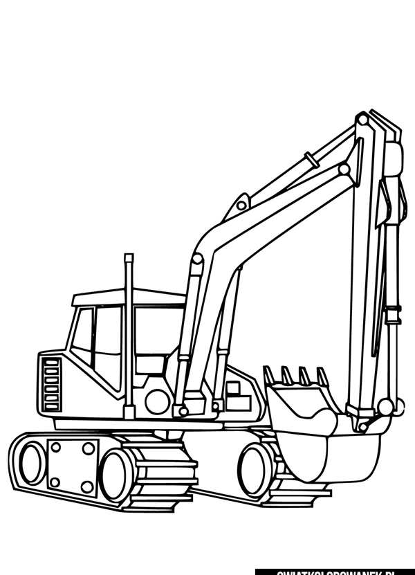 Раскраска экскаватор JCB