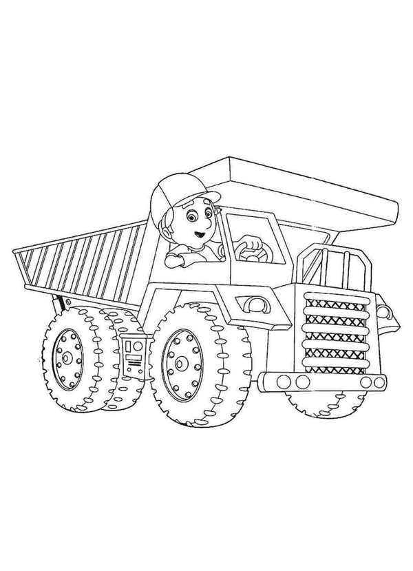 Раскраска КАМАЗ 65115 самосвал