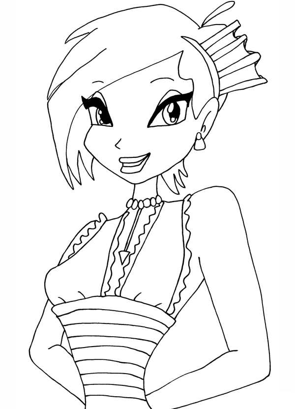 Winx раскраска Текна