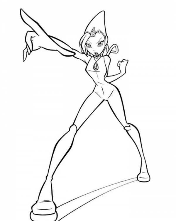 Winx раскраска Текна