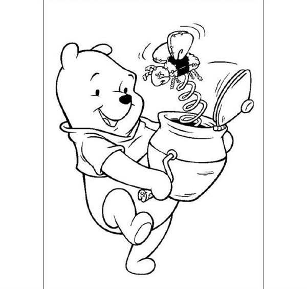 Раскраска Винни пух и Пятачок