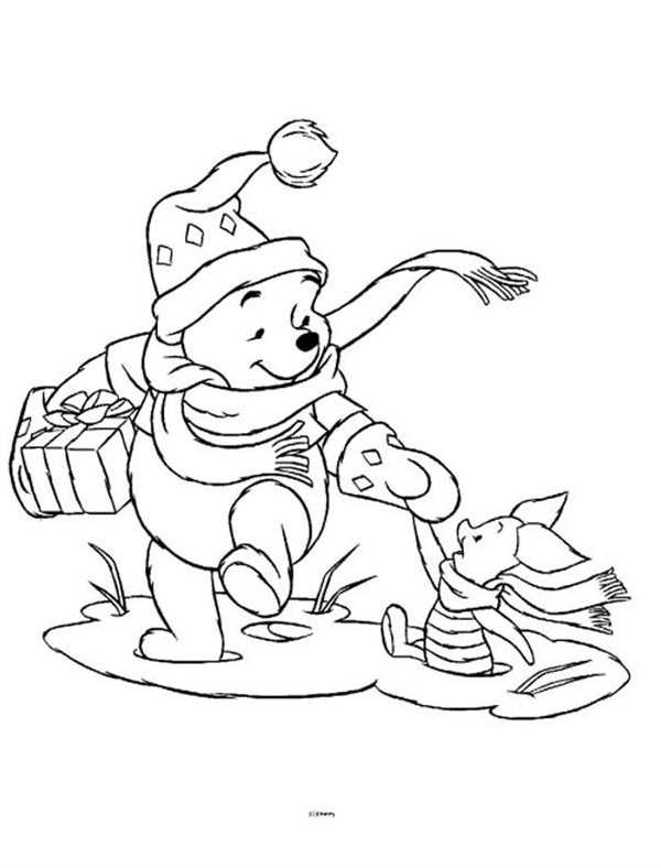 Новогодние раскраски Дисней