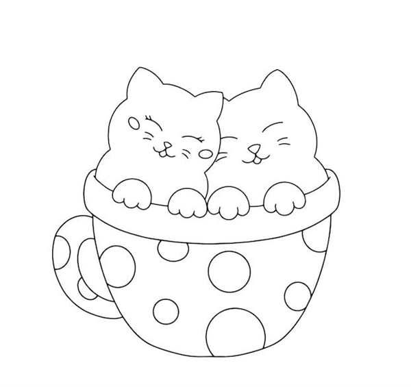 Котики пара контур