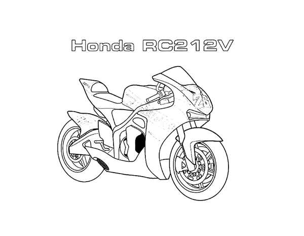 Раскраска мотоцикла Honda CBR 600