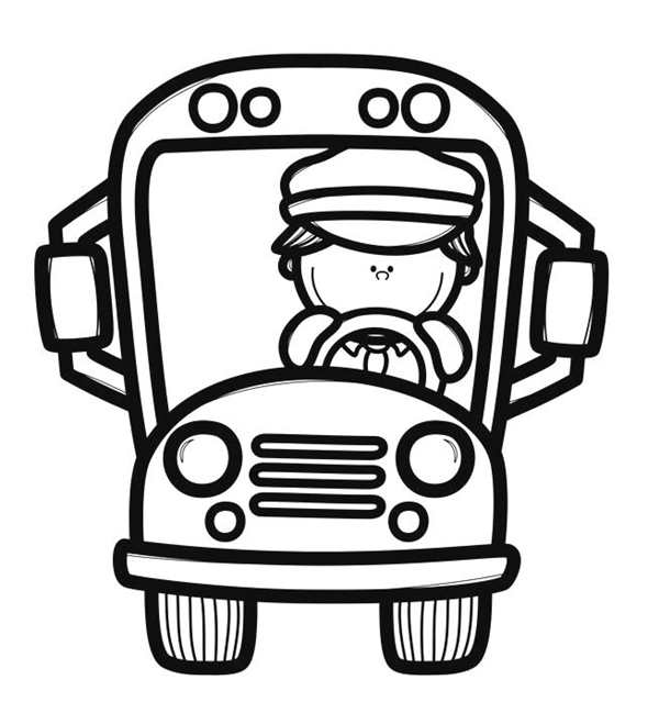 Автобус раскраска для детей