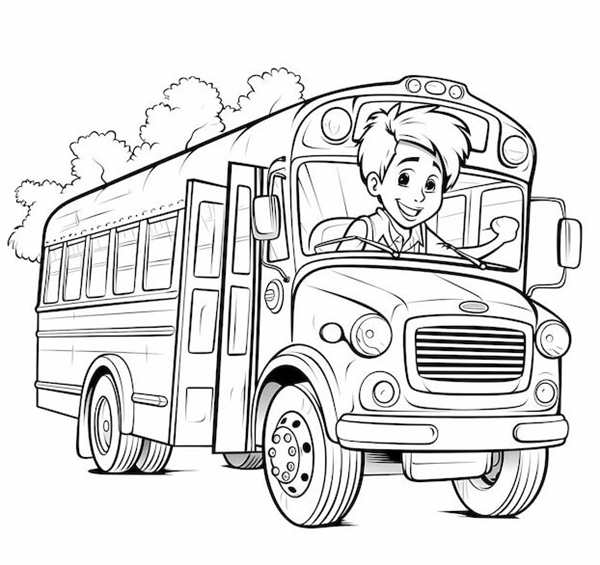 Раскраска автобус