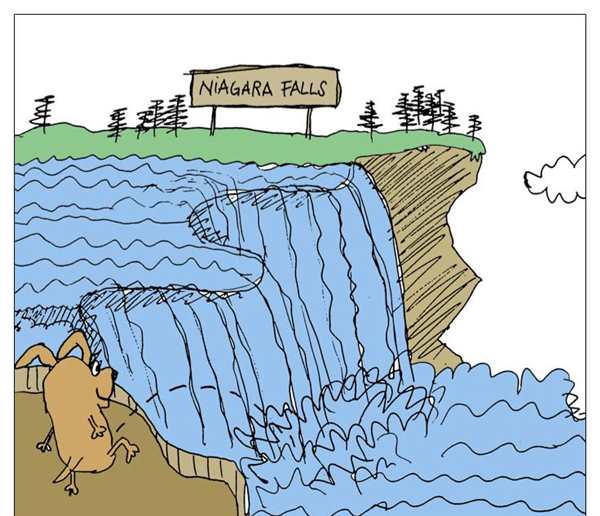 Раскраска водопад