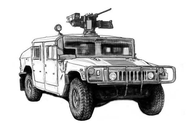 Военная машина для раскрашивания
